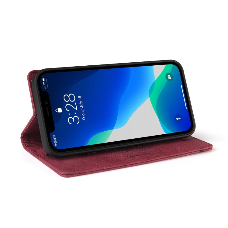 For iPhone 13 Pro Max Skin Feel Anti-theft Brush Horizontal Flip Leather Case with Holder & Card Slots & Wallet