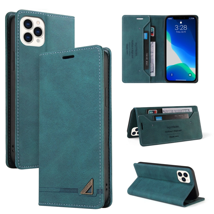 For iPhone 13 Pro Max Skin Feel Anti-theft Brush Horizontal Flip Leather Case with Holder & Card Slots & Wallet