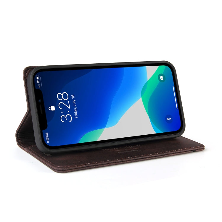 For iPhone 13 Pro Max Skin Feel Anti-theft Brush Horizontal Flip Leather Case with Holder & Card Slots & Wallet