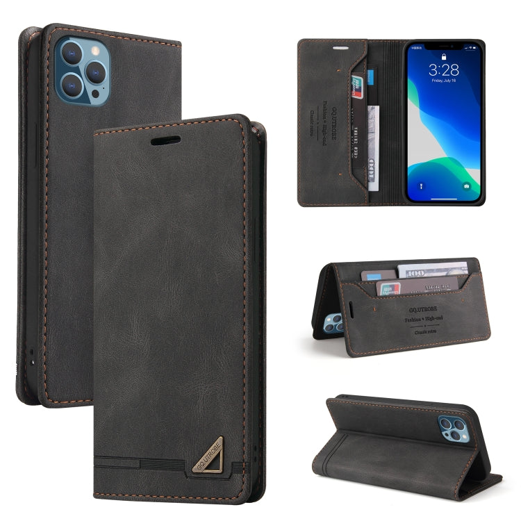 For iPhone 13 Pro Skin Feel Anti-theft Brush Horizontal Flip Leather Case with Holder & Card Slots & Wallet