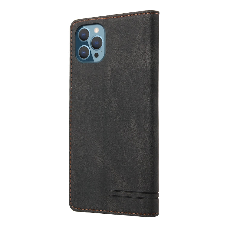 For iPhone 13 Pro Skin Feel Anti-theft Brush Horizontal Flip Leather Case with Holder & Card Slots & Wallet
