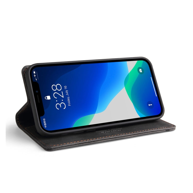 For iPhone 13 Pro Skin Feel Anti-theft Brush Horizontal Flip Leather Case with Holder & Card Slots & Wallet
