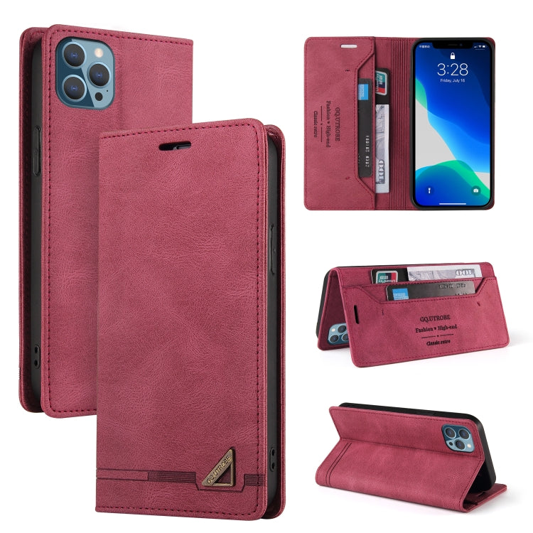 For iPhone 13 Pro Skin Feel Anti-theft Brush Horizontal Flip Leather Case with Holder & Card Slots & Wallet