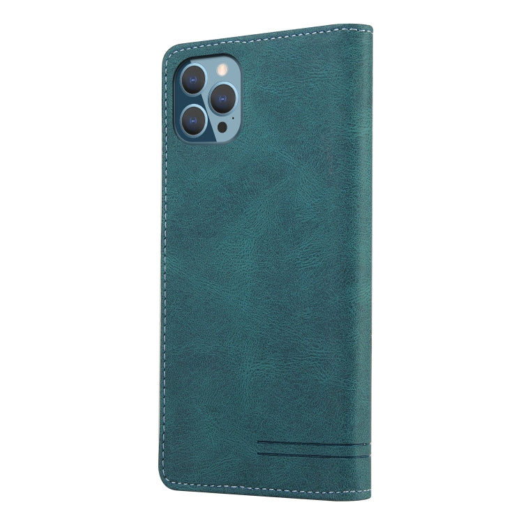For iPhone 13 Pro Skin Feel Anti-theft Brush Horizontal Flip Leather Case with Holder & Card Slots & Wallet