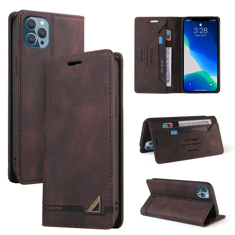 For iPhone 13 Pro Skin Feel Anti-theft Brush Horizontal Flip Leather Case with Holder & Card Slots & Wallet