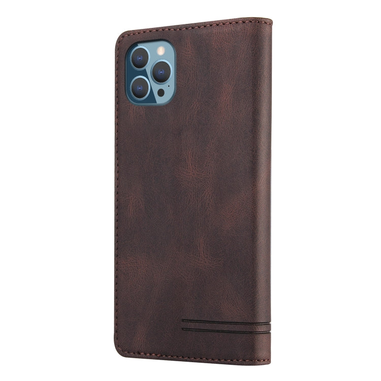 For iPhone 13 Pro Skin Feel Anti-theft Brush Horizontal Flip Leather Case with Holder & Card Slots & Wallet