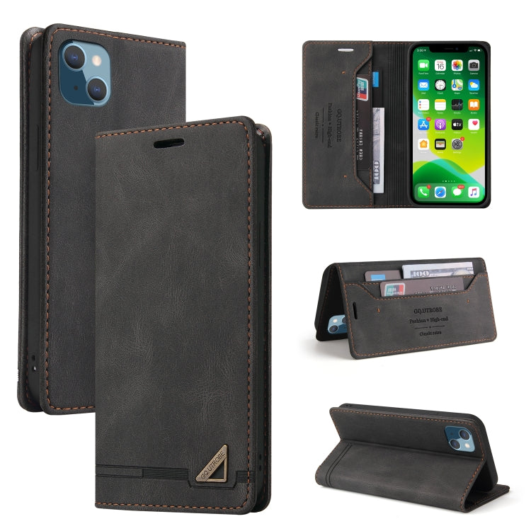 For iPhone 13 mini Skin Feel Anti-theft Brush Horizontal Flip Leather Case with Holder & Card Slots & Wallet