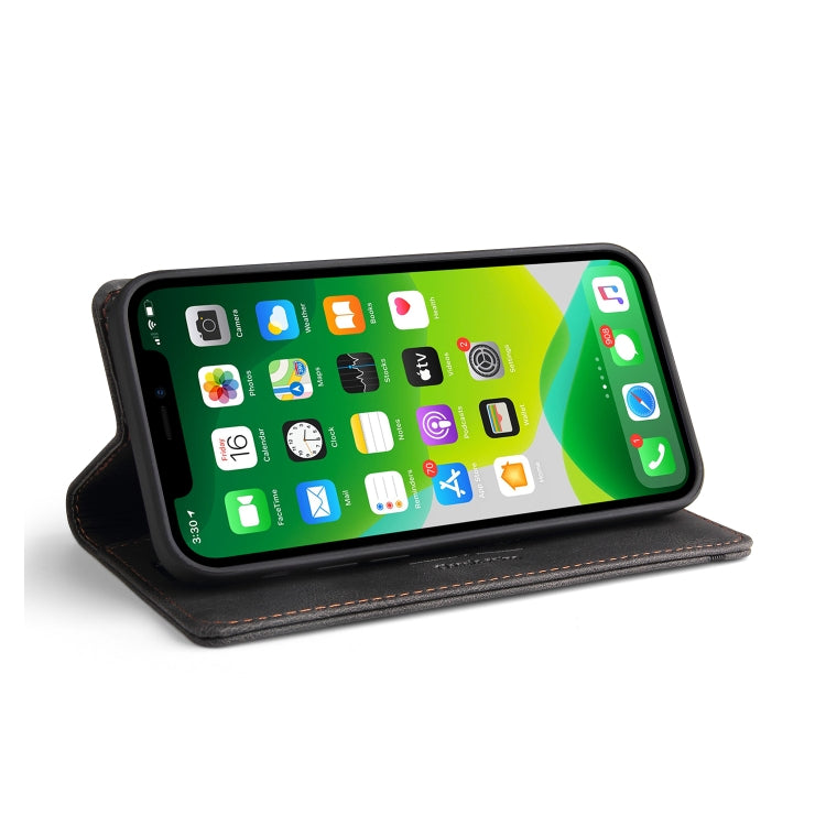 For iPhone 13 mini Skin Feel Anti-theft Brush Horizontal Flip Leather Case with Holder & Card Slots & Wallet