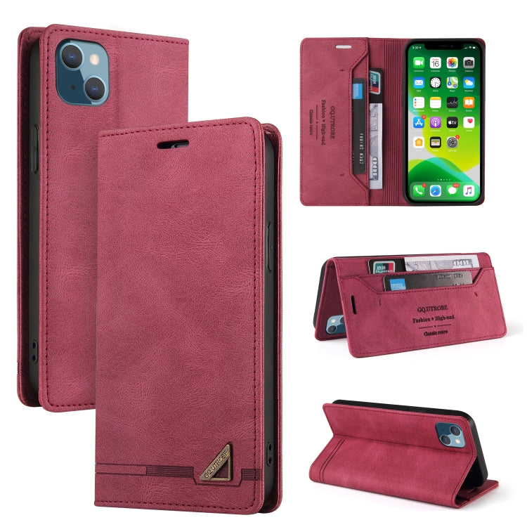 For iPhone 13 mini Skin Feel Anti-theft Brush Horizontal Flip Leather Case with Holder & Card Slots & Wallet