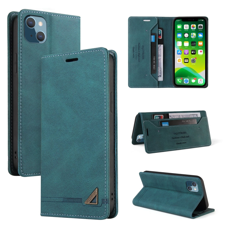 For iPhone 13 mini Skin Feel Anti-theft Brush Horizontal Flip Leather Case with Holder & Card Slots & Wallet