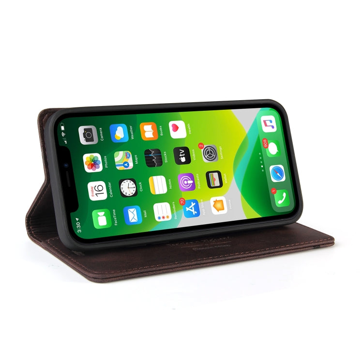 For iPhone 13 mini Skin Feel Anti-theft Brush Horizontal Flip Leather Case with Holder & Card Slots & Wallet