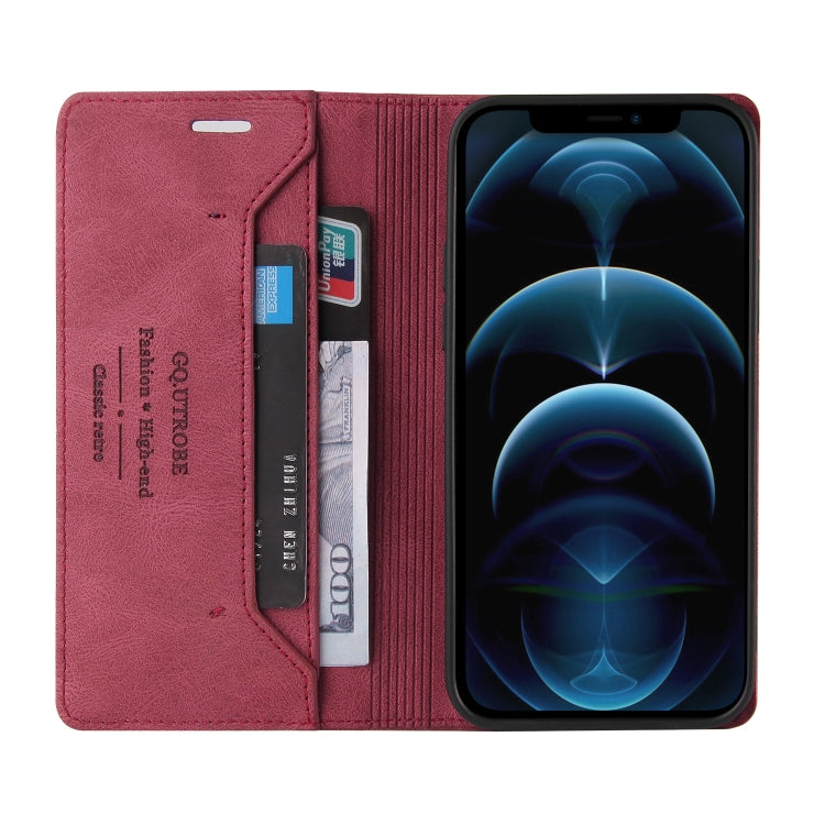 For iPhone 12 Pro Max Skin Feel Anti-theft Brush Horizontal Flip Leather Case with Holder & Card Slots & Wallet