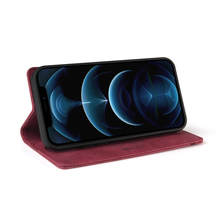 For iPhone 12 Pro Max Skin Feel Anti-theft Brush Horizontal Flip Leather Case with Holder & Card Slots & Wallet