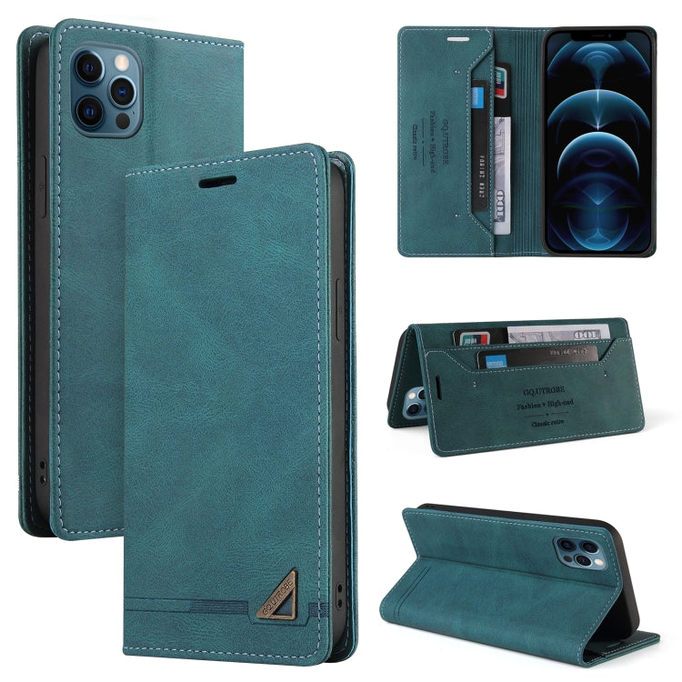 For iPhone 12 Pro Max Skin Feel Anti-theft Brush Horizontal Flip Leather Case with Holder & Card Slots & Wallet