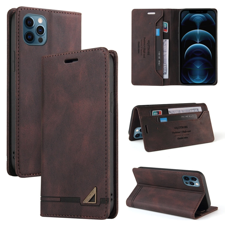 For iPhone 12 Pro Max Skin Feel Anti-theft Brush Horizontal Flip Leather Case with Holder & Card Slots & Wallet