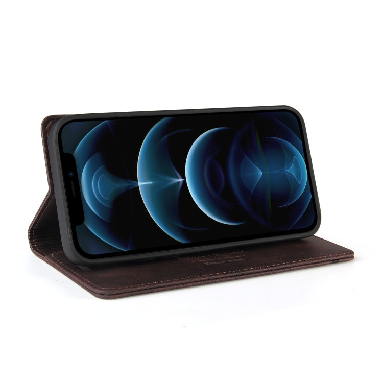 For iPhone 12 Pro Max Skin Feel Anti-theft Brush Horizontal Flip Leather Case with Holder & Card Slots & Wallet