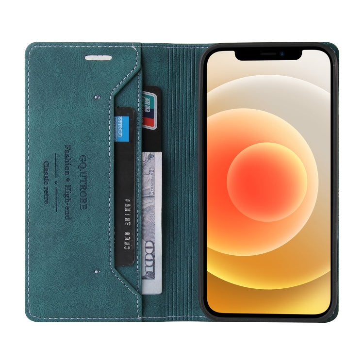 For iPhone 12 / 12 Pro Skin Feel Anti-theft Brush Horizontal Flip Leather Case with Holder & Card Slots & Wallet