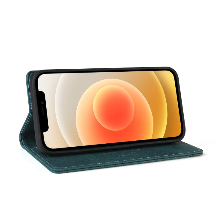 For iPhone 12 / 12 Pro Skin Feel Anti-theft Brush Horizontal Flip Leather Case with Holder & Card Slots & Wallet