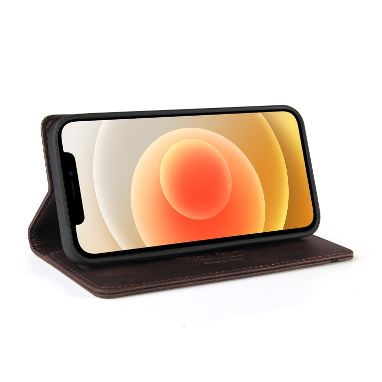 For iPhone 12 / 12 Pro Skin Feel Anti-theft Brush Horizontal Flip Leather Case with Holder & Card Slots & Wallet