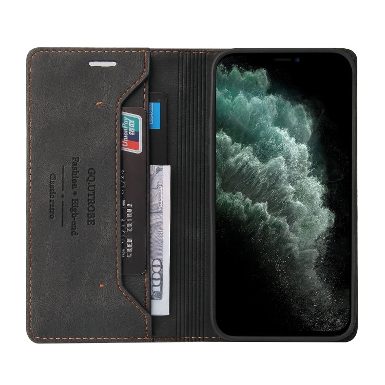 Skin Feel Anti-theft Brush Horizontal Flip Leather Case with Holder & Card Slots & Wallet For iPhone 11 Pro Max