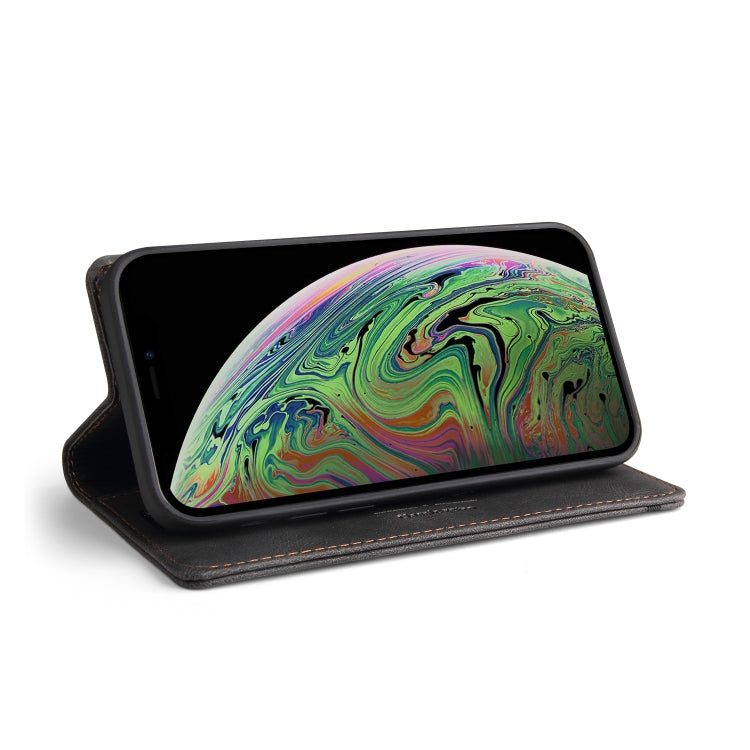 For iPhone XS Max Skin Feel Anti-theft Brush Horizontal Flip Leather Case with Holder & Card Slots & Wallet
