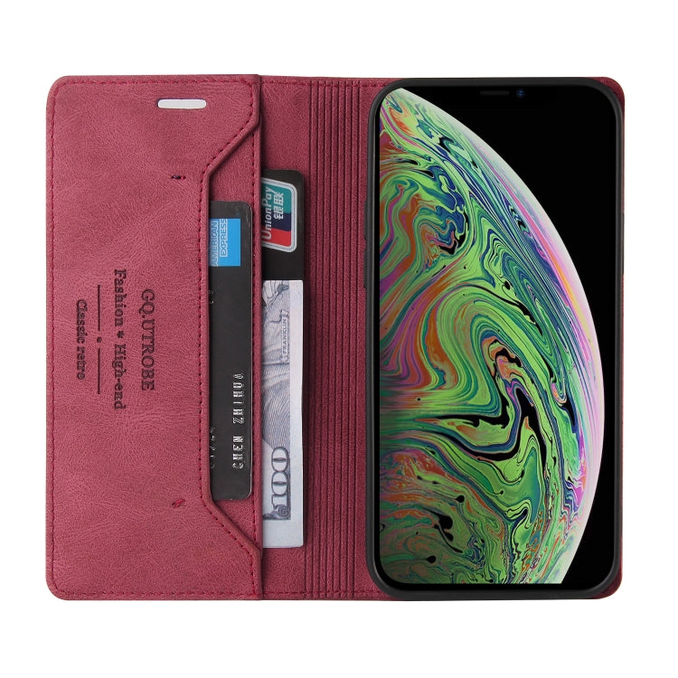 For iPhone XS Max Skin Feel Anti-theft Brush Horizontal Flip Leather Case with Holder & Card Slots & Wallet