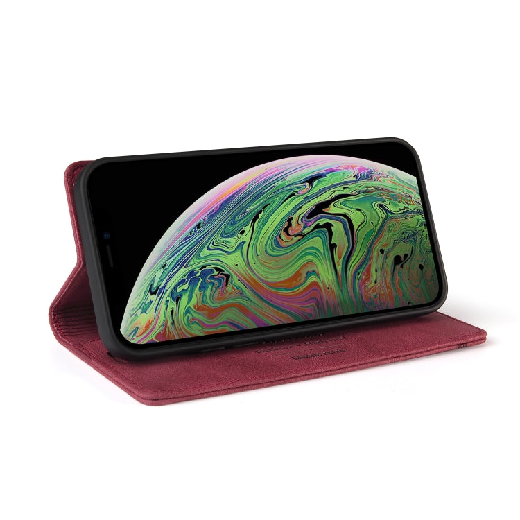 For iPhone XS Max Skin Feel Anti-theft Brush Horizontal Flip Leather Case with Holder & Card Slots & Wallet