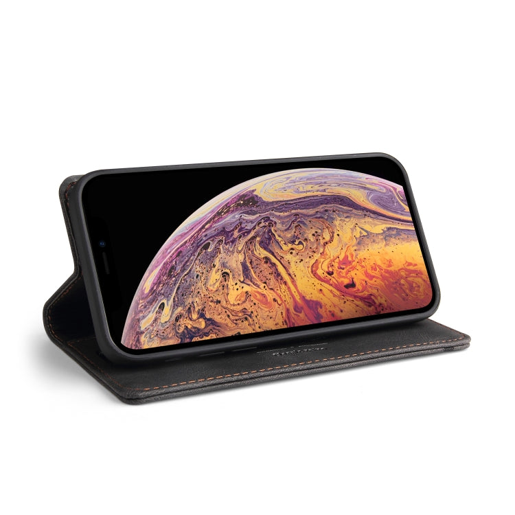 For iPhone X / XS Skin Feel Anti-theft Brush Horizontal Flip Leather Case with Holder & Card Slots & Wallet