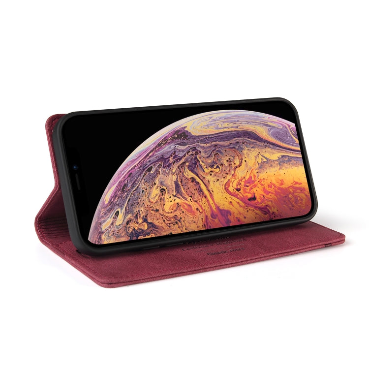 For iPhone X / XS Skin Feel Anti-theft Brush Horizontal Flip Leather Case with Holder & Card Slots & Wallet