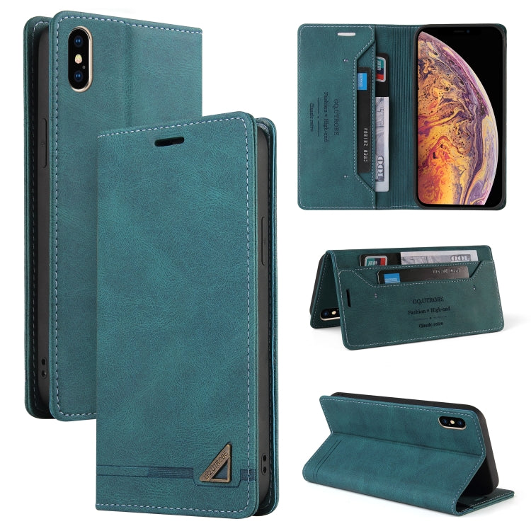 For iPhone X / XS Skin Feel Anti-theft Brush Horizontal Flip Leather Case with Holder & Card Slots & Wallet