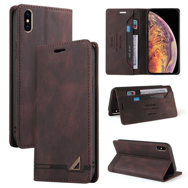 For iPhone X / XS Skin Feel Anti-theft Brush Horizontal Flip Leather Case with Holder & Card Slots & Wallet