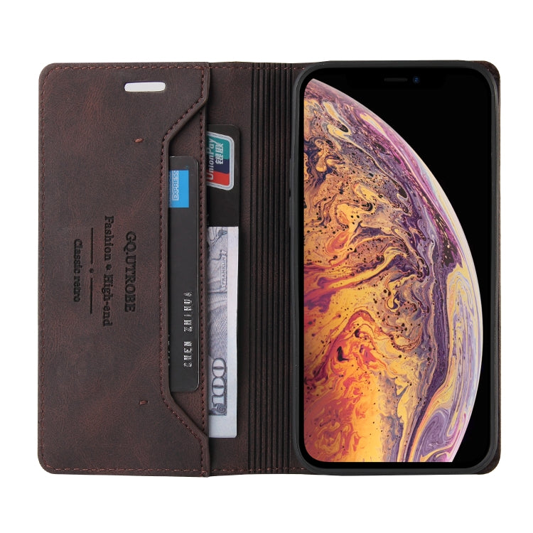 For iPhone X / XS Skin Feel Anti-theft Brush Horizontal Flip Leather Case with Holder & Card Slots & Wallet