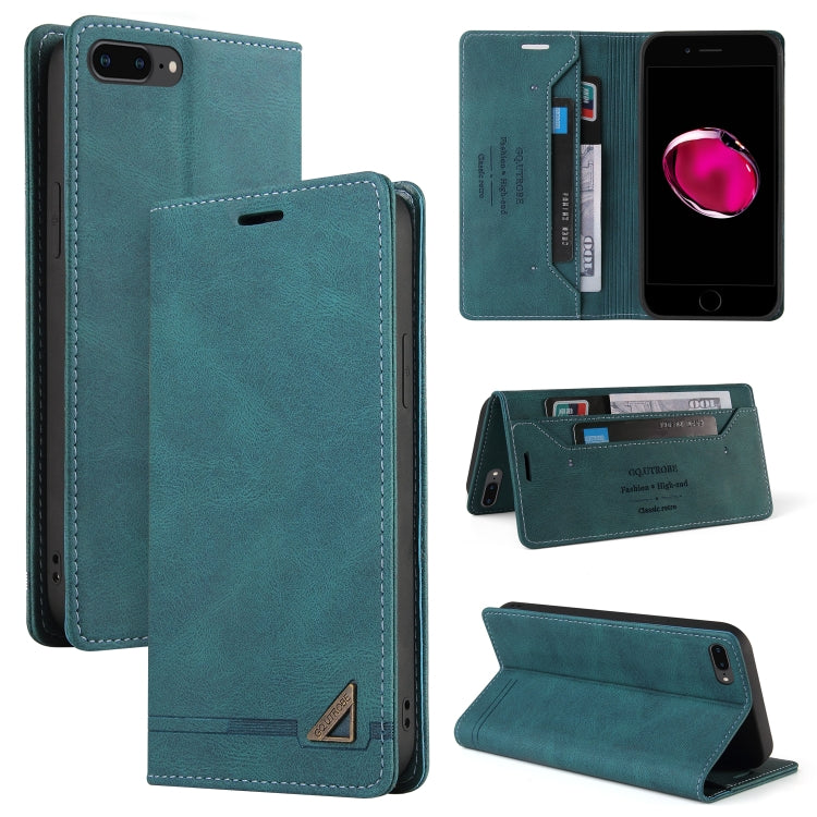 Skin Feel Anti-theft Brush Horizontal Flip Leather Case with Holder & Card Slots & Wallet For iPhone 8 Plus & 7 Plus