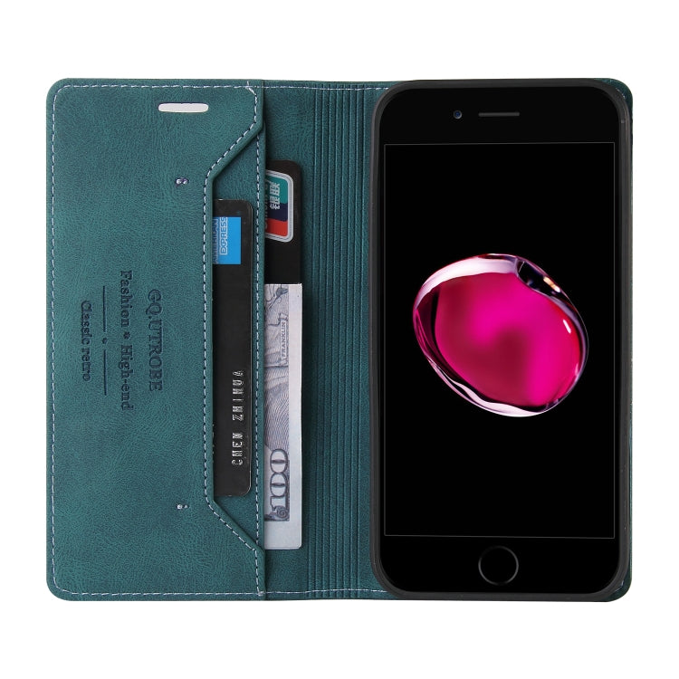 Skin Feel Anti-theft Brush Horizontal Flip Leather Case with Holder & Card Slots & Wallet For iPhone 8 Plus & 7 Plus