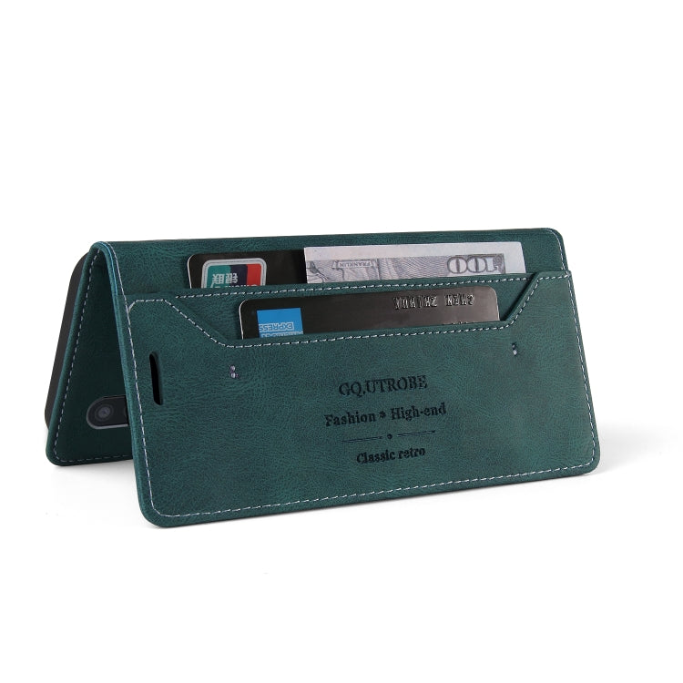 For Samsung Galaxy A01 Skin Feel Anti-theft Brush Horizontal Flip Leather Case with Holder & Card Slots & Wallet