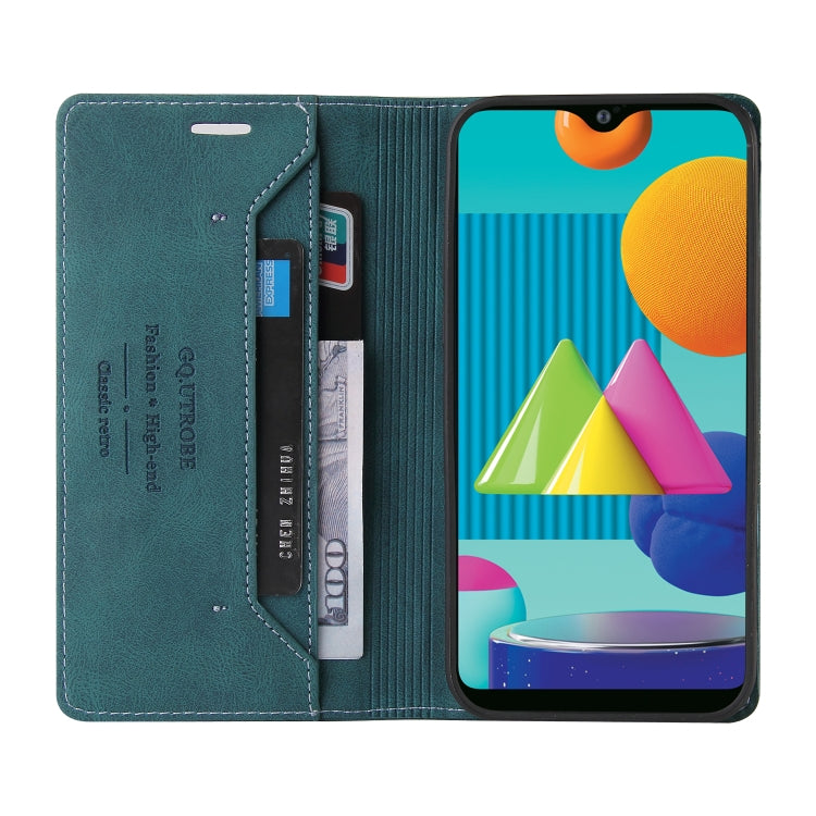 For Samsung Galaxy A02 Skin Feel Anti-theft Brush Horizontal Flip Leather Case with Holder & Card Slots & Wallet