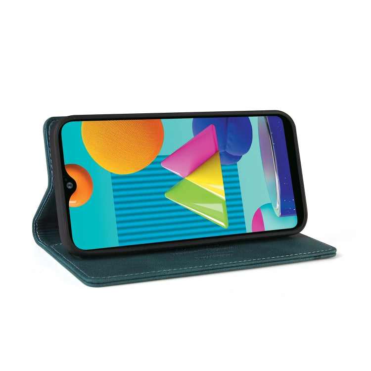 For Samsung Galaxy A02 Skin Feel Anti-theft Brush Horizontal Flip Leather Case with Holder & Card Slots & Wallet