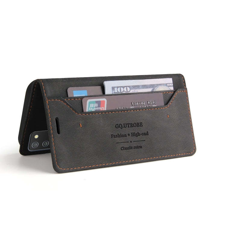 For Samsung Galaxy A02s EU Edition Skin Feel Anti-theft Brush Horizontal Flip Leather Case with Holder & Card Slots & Wallet