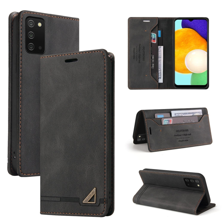 For Samsung Galaxy A03s 164mm Skin Feel Anti-theft Brush Horizontal Flip Leather Case with Holder & Card Slots & Wallet