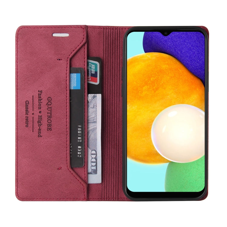 For Samsung Galaxy A03s 164mm Skin Feel Anti-theft Brush Horizontal Flip Leather Case with Holder & Card Slots & Wallet