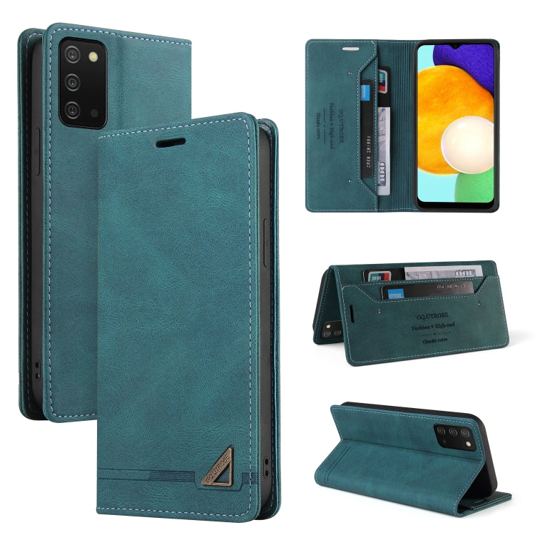 For Samsung Galaxy A03s 164mm Skin Feel Anti-theft Brush Horizontal Flip Leather Case with Holder & Card Slots & Wallet