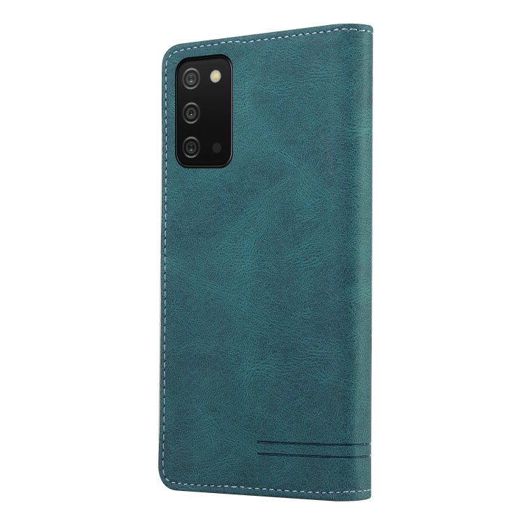 For Samsung Galaxy A03s 164mm Skin Feel Anti-theft Brush Horizontal Flip Leather Case with Holder & Card Slots & Wallet
