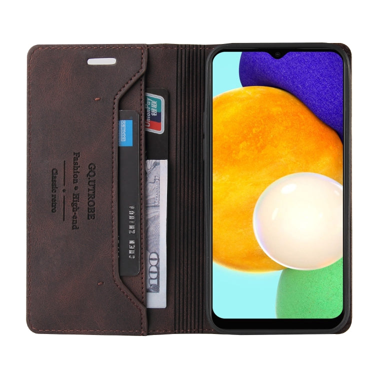 For Samsung Galaxy A03s 164mm Skin Feel Anti-theft Brush Horizontal Flip Leather Case with Holder & Card Slots & Wallet