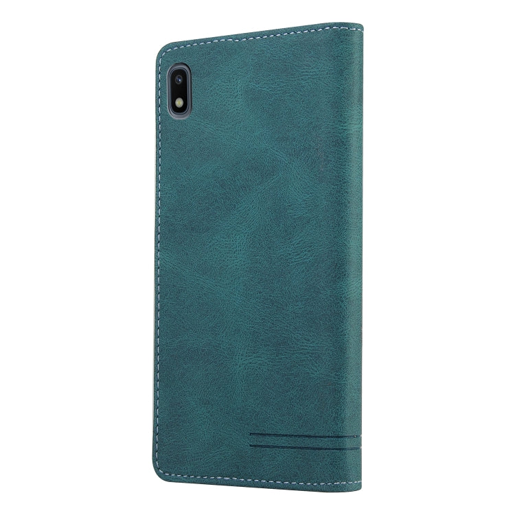 For Samsung Galaxy A10 Skin Feel Anti-theft Brush Horizontal Flip Leather Case with Holder & Card Slots & Wallet