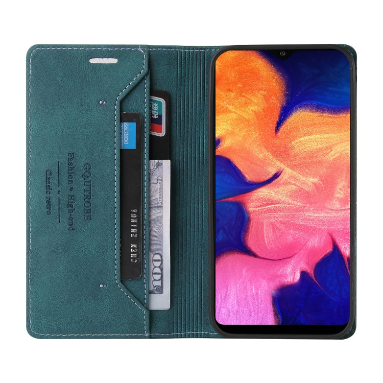 For Samsung Galaxy A10 Skin Feel Anti-theft Brush Horizontal Flip Leather Case with Holder & Card Slots & Wallet