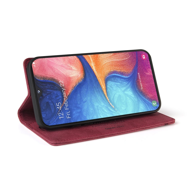 For Samsung Galaxy A20e Skin Feel Anti-theft Brush Horizontal Flip Leather Case with Holder & Card Slots & Wallet