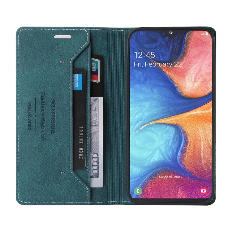 For Samsung Galaxy A20e Skin Feel Anti-theft Brush Horizontal Flip Leather Case with Holder & Card Slots & Wallet