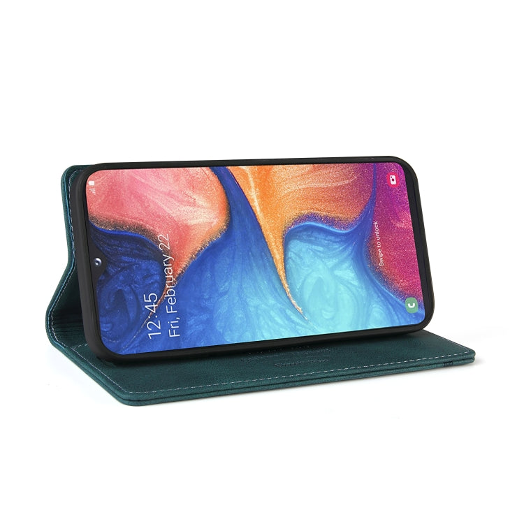 For Samsung Galaxy A20e Skin Feel Anti-theft Brush Horizontal Flip Leather Case with Holder & Card Slots & Wallet