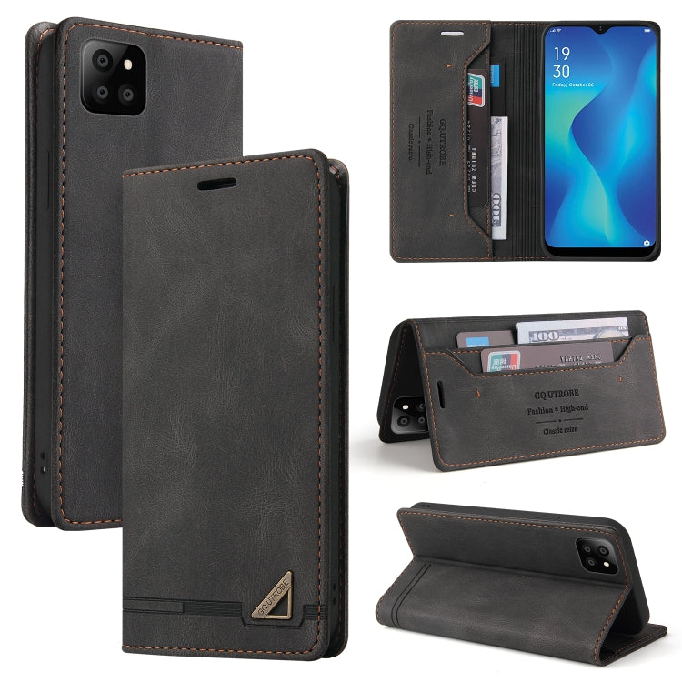 For Samsung Galaxy A22 5G Skin Feel Anti-theft Brush Horizontal Flip Leather Case with Holder & Card Slots & Wallet