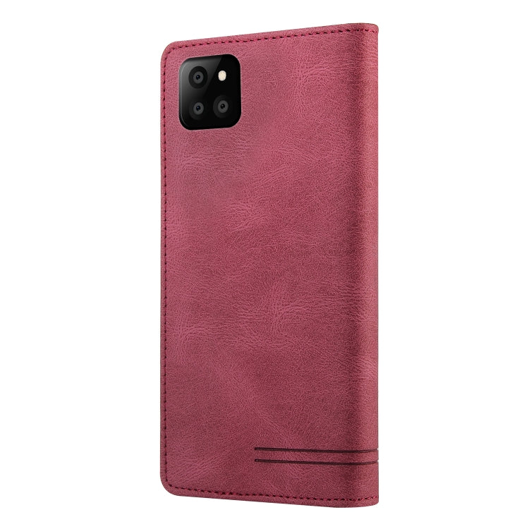 For Samsung Galaxy A22 5G Skin Feel Anti-theft Brush Horizontal Flip Leather Case with Holder & Card Slots & Wallet